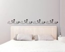 A Set of 4 Flower Borders Vinyl Decals Modern Wall Art